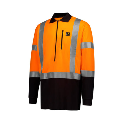 HI-VIS CLIMB-MAX REFLECTIVE LONG SLEEVE POLO
