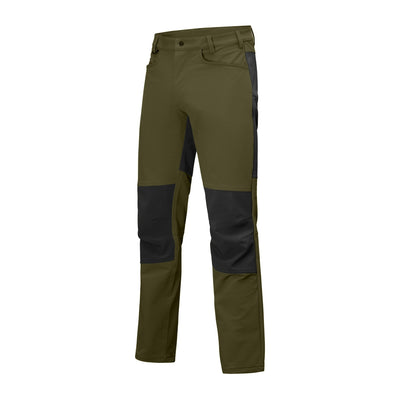 Swazi Ranger Pants angle view in green – technical outdoor trousers